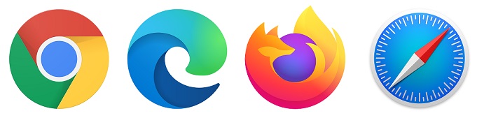 Supported Browser (Chrome, Firefox, Safari, Edge)